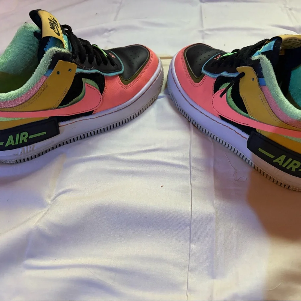 Nike Low-Top Sneakers — Pink, Black, Yellow, Teal Accents - Picture 2 of 6